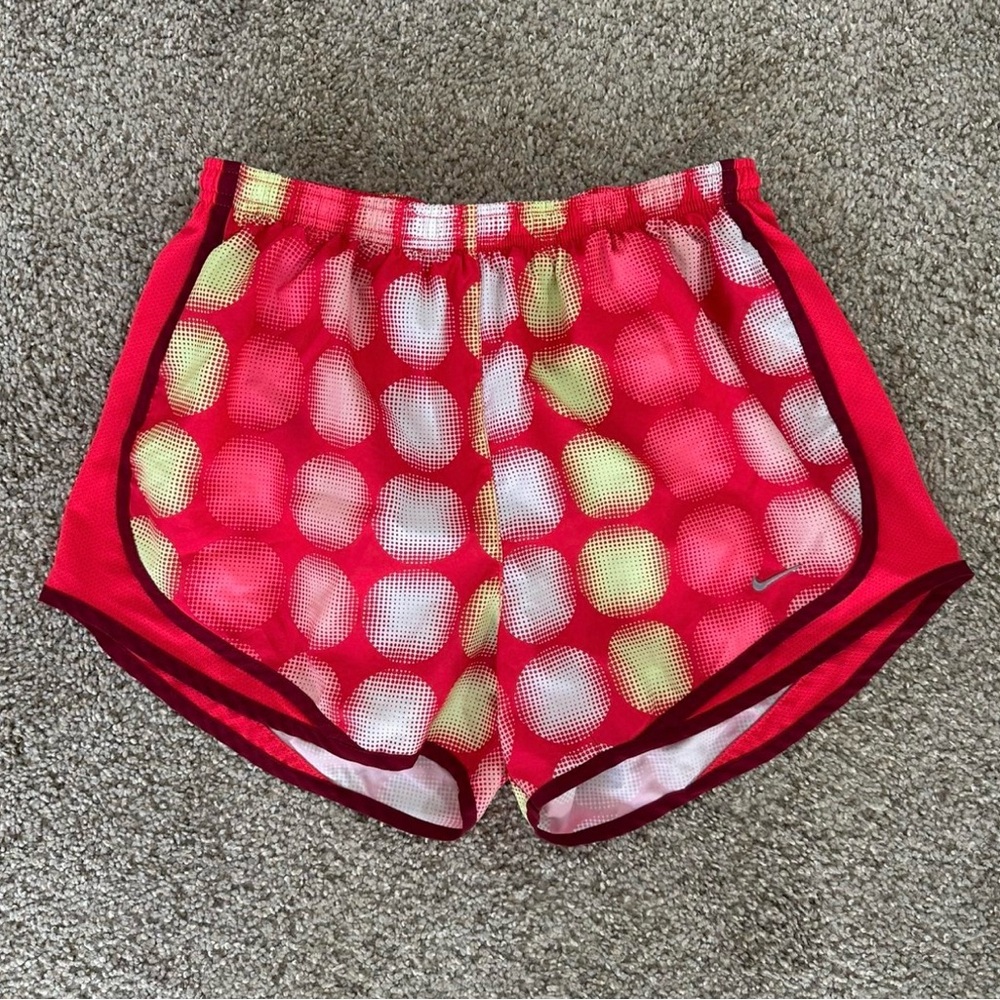 Nike Red and White Athletic Shorts